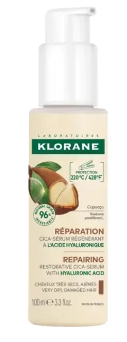 Cica-sérum régénérant à l'acide hyaluronique au Cupuaçu Klorane - flacon-pompe de 100ml