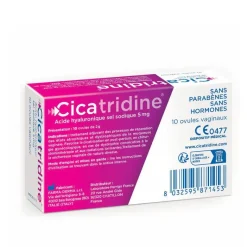 Cicatridine ovule acide hyaluronique Perrigo - boite de 10 ovules