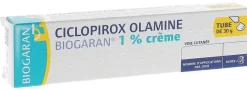 Ciclopirox olamine Biogaran 1 % – crème, tube de 30 g