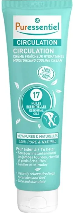 Circulation crème fraiche hydratante Puressentiel - tube de 100 ml