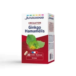 Circulation ginkgo hamamélis Juvamine – 30 gélules