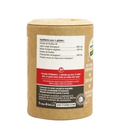Circulation Vigne Rouge/Hamamélis bio Nat&Form - boîte de 120 gélules végétales