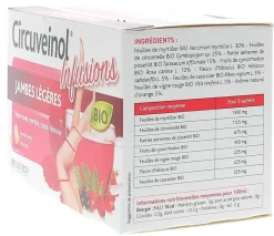 Circuveinol Infusion jambes légères bio Nutreov - boîte de 20 sachets