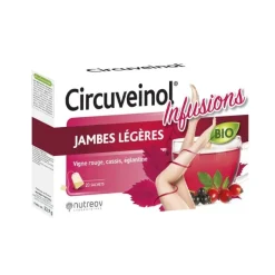 Circuveinol Infusion jambes légères bio Nutreov - boîte de 20 sachets