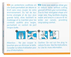 Cire anti-bruit format généreux Quies - 10 paires