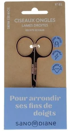 Ciseaux à ongles lames droites Sanodiane - une paire de ciseaux