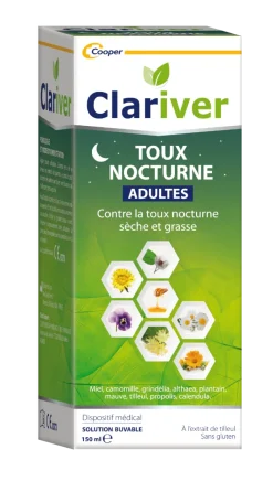 Clariver Toux nocturne adultes Cooper - flacon de 150 ml
