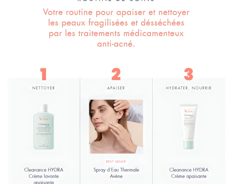 Cleanance hydra crème apaisante Avène - tube de 40 ml