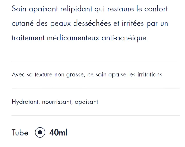 Cleanance hydra crème apaisante Avène - tube de 40 ml