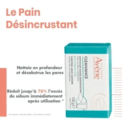 Cleanance nettoyant solide désincrustant Avène - pain de 100g