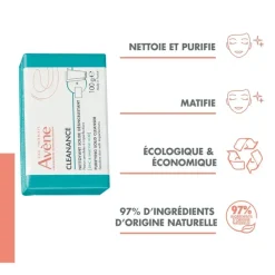 Cleanance nettoyant solide désincrustant Avène - pain de 100g