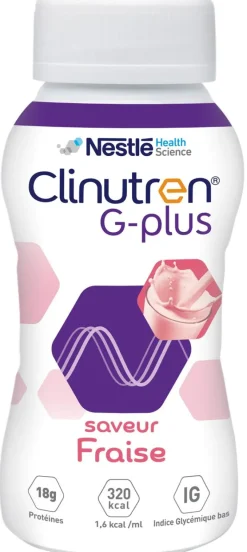 Clinutren Boisson sans sucres Fraise Nestlé – 4 bouteilles de 200 ml