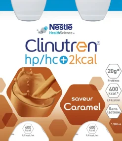 Clinutren HP/HC +2Kcal saveur caramel - 4 bouteilles de 200 ml