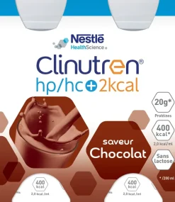 Clinutren HP/HC +2Kcal saveur chocolat - 4 bouteilles de 200 ml