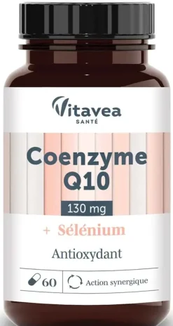 Coenzyme Q10 + sélénium Vitavea - pot de 60 gélules
