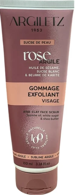 Coeur d'argile Sucre de peau Argile rose Argiletz - tube de 100 ml
