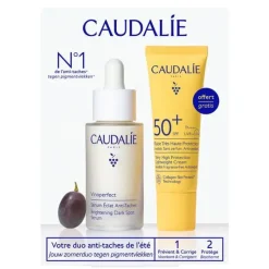 Coffret anti-taches de l'été sérum vinoperfect + fluide très haute protection solaire Caudalie - coffret de 2 produits