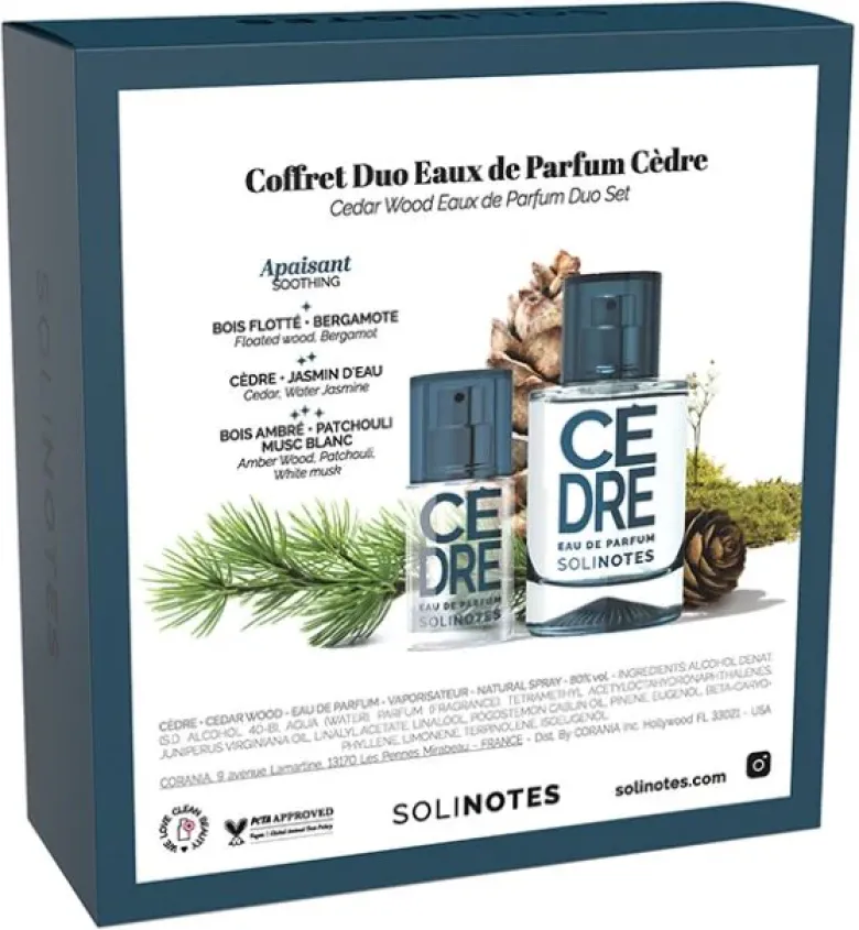 Coffret cèdre Solinotes - coffret de 2 produits