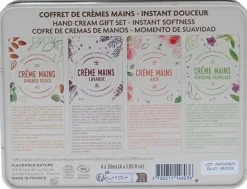 Coffret crèmes mains instant douceur bio Fleurance nature - 4 tubes de 30 ml