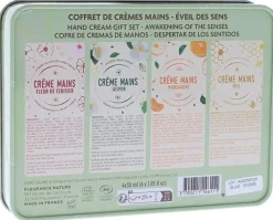Coffret crèmes mains éveil des sens bio Fleurance nature - 4 tubes de 30 ml