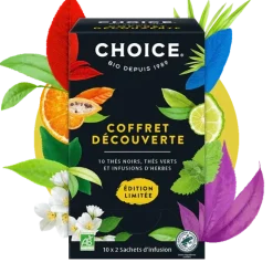 Coffret découverte des thés Choice - boite de 10x2 sachets d'infusion