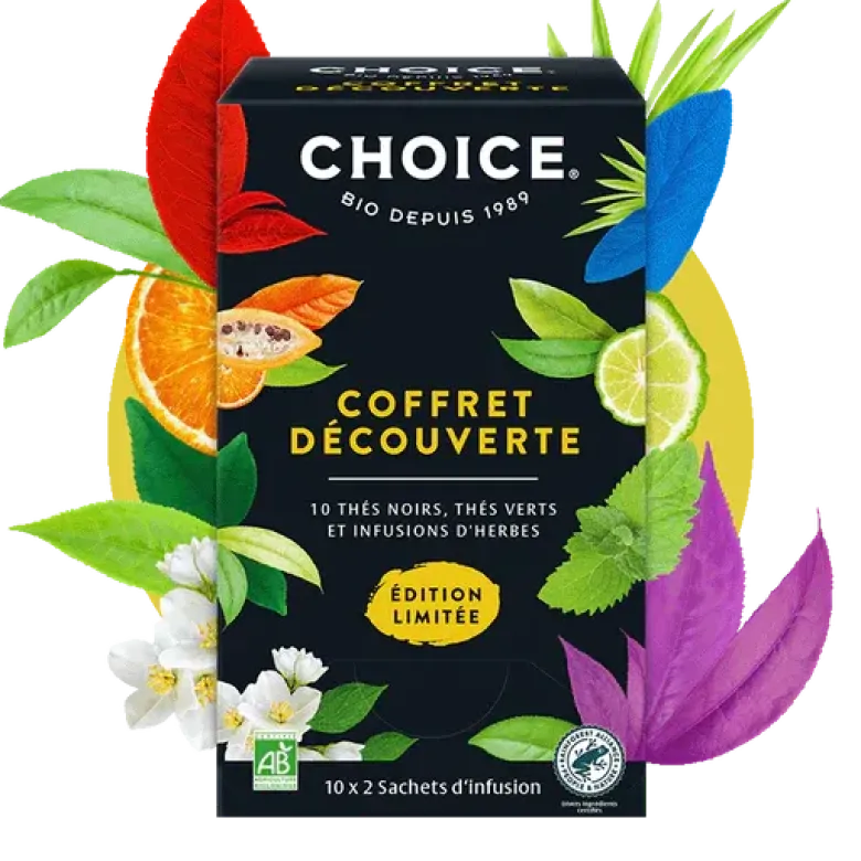 Coffret découverte des thés Choice - boite de 10x2 sachets d'infusion