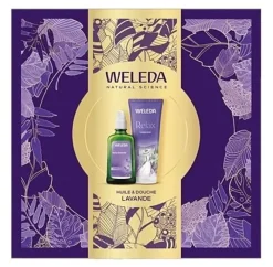 Coffret huile et douche relax lavande Weleda - coffret contenant 2 produits