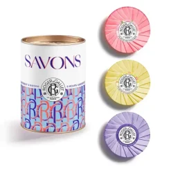 Coffret savons bienfaisants Fleur de Figuier, Fleur d'Osmanthus, Lavande Roger & Gallet - boite de 3 savons de 100g