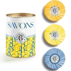 Coffret savons bienfaisants Cédrat, Bois d'orange, Bois de santal Roger & Gallet - boite de 3 savons de 100g
