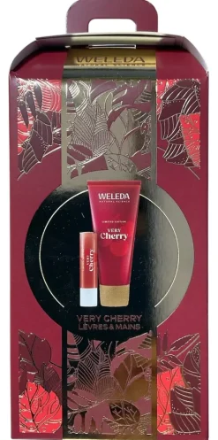 Coffret Very Cherry lèvres et mains Weleda - coffret contenant 2 produits