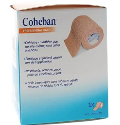 Coheban Bande de contention cohésive 3M - bande de 3 m x 7 cm