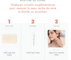Cold Cream pain surgras visage et corps Avène - 1 pain de 100 g