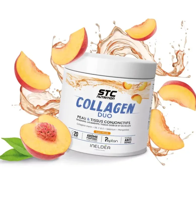 Collagen duo goût pêche STC Nutrition - pot de 230g