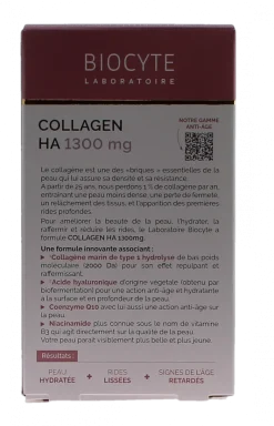 Collagen HA 1300mg beauté et fermeté Biocyte - boite de 80 gélules