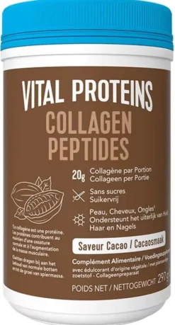 Collagen Peptides cacao Vital Proteins - pot de 297 g