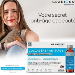 Collagène+ anti-âge 10g Granions - boite de 10 shots de 50ml