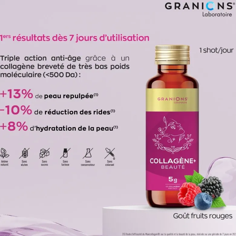 Collagène+ beauté 5g Granions - boite de 8 shots de 50ml