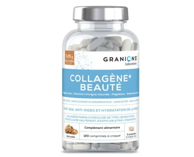 Collagène+ beauté goût cookie Granions - pot de 120 comprimés