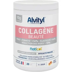 Collagène beauté naticol goût pêche Alvityl - pot de 20 doses