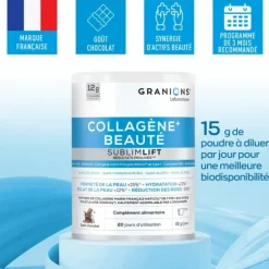 Collagène+ beauté Sublimlift goût chocolat Granions - pot de 300g