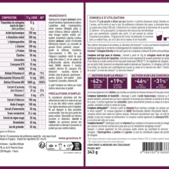 Collagène+ Eternity anti-âge goût framboise Granions - Pot de 343g
