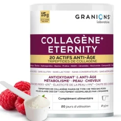 Collagène+ Eternity anti-âge goût framboise Granions - Pot de 343g