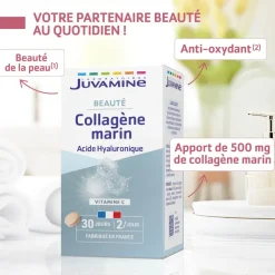 Collagène marin acide hyaluronique Juvamine - boite de 60 comprimés