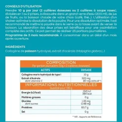 Collagène marin goût neutre Granions – pot 258 g