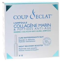 Collagène marin & Peptides anti-âge Coup d'éclat - boîte de 12 ampoules