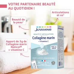 Collagène marin vitamine C Juvamine - boite de 20 sticks