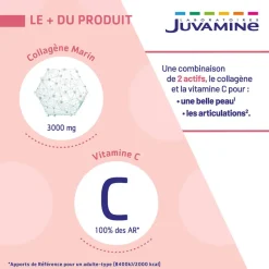 Collagène marin vitamine C Juvamine - boite de 20 sticks