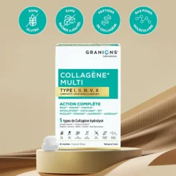 Collagène + multi type I, II, III, V, X Granions - boite de 60 comprimés