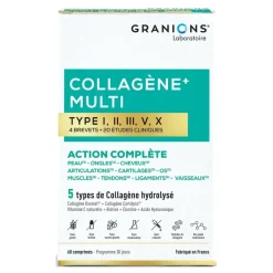Collagène + multi type I, II, III, V, X Granions - boite de 60 comprimés