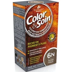 Color & soin coloration permanente Blond foncé 6N Les 3 chênes - 1 kit